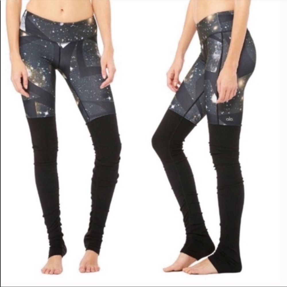 Alo Yoga Galaxy Print Goddess Legging Size Small